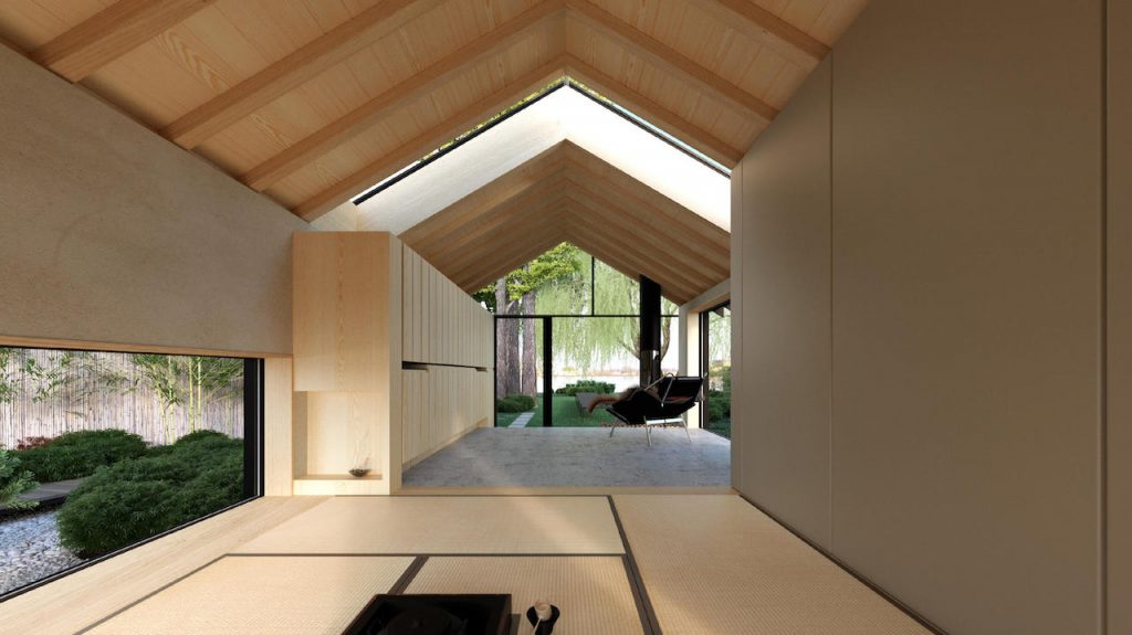 Een tiny house met prachtige doorkijk naar buiten door stalen gevel